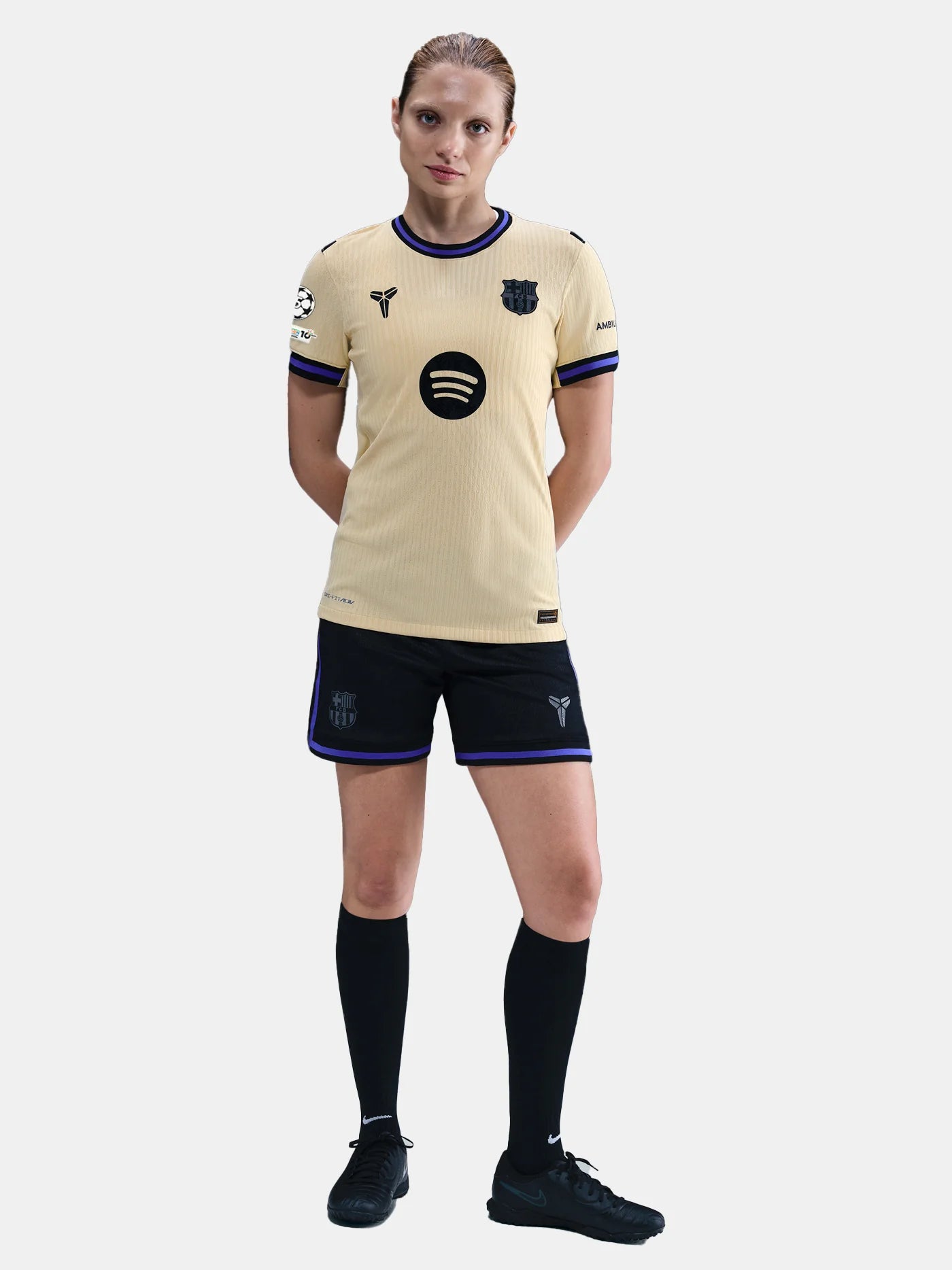 Barcelona Away 25/26 Feminina Nike/Kobe - Dourada