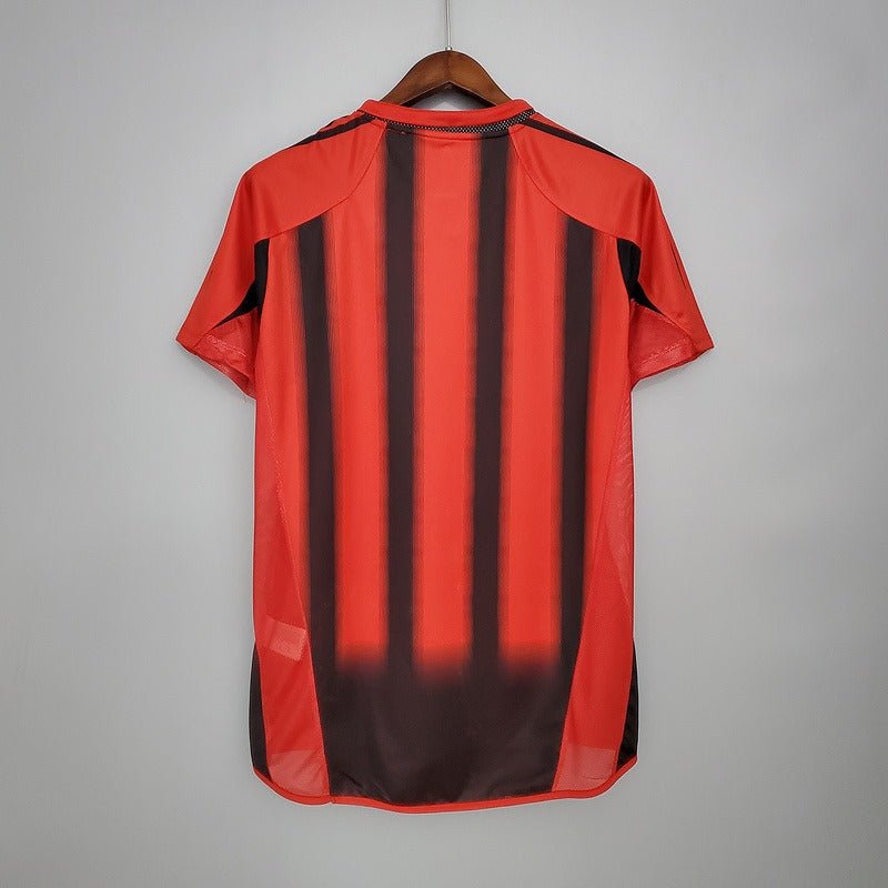 Milan Retrô Home 2004/05 Adidas - Vermelho e Preto