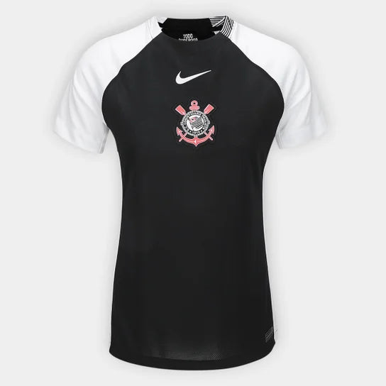 Corinthians Away 25/26 Torcedor Nike Feminina - Preta e Branca