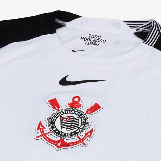 Corinthians Home 25/26 Jogador Nike Masculino - Branca e Preta