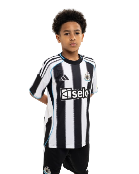 Kit Infantil Newcastle Home 25/26 - Preto e Branco