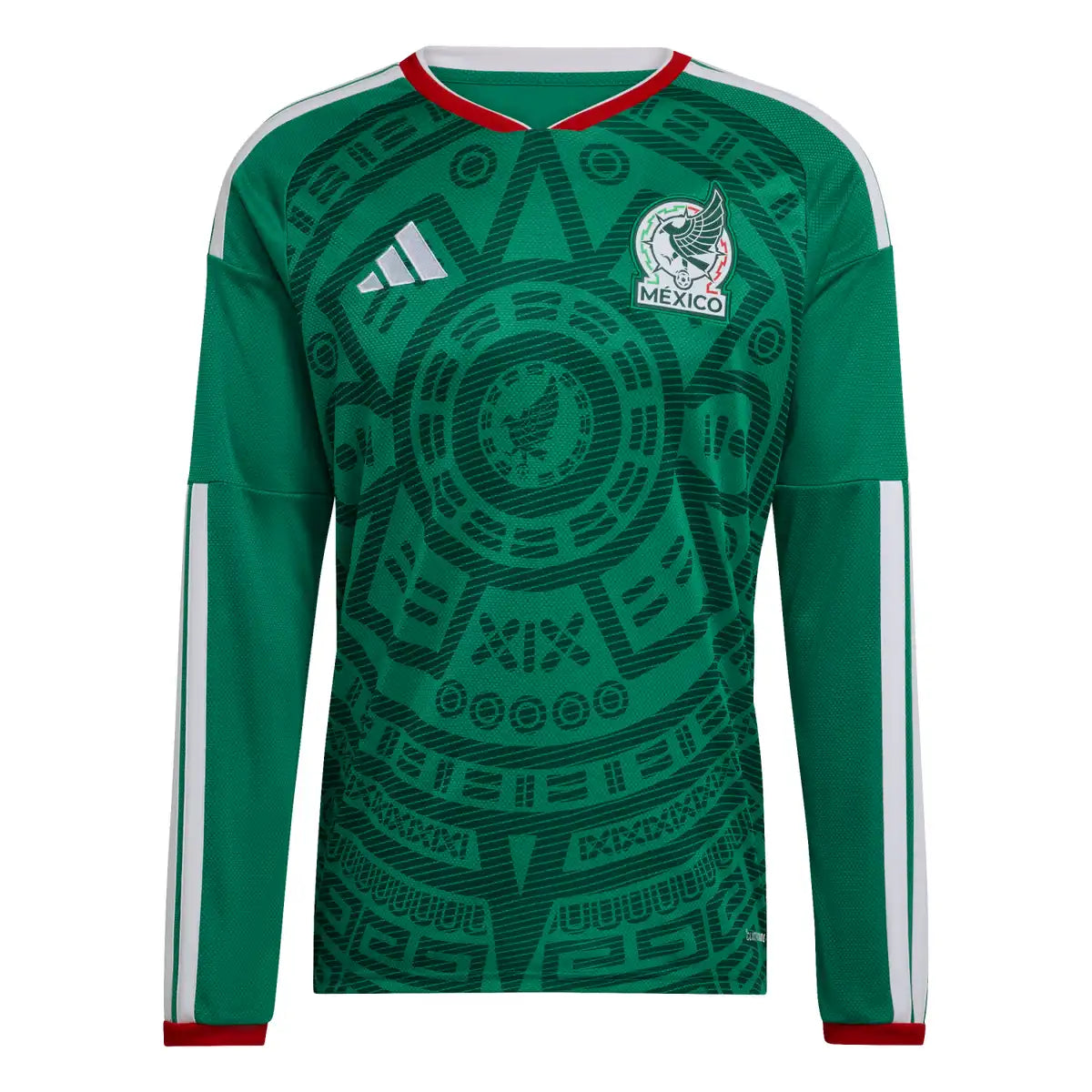México Home Manga Longa 26/27 Masculino Torcedor Adidas  - Verde