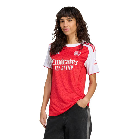 Arsenal Home 26/27 Feminina Adidas - Vermelha e Branca