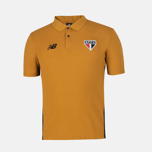 São Paulo Treino Polo 26/27 Torcedor New Balance Masculina - Amarelo Bege