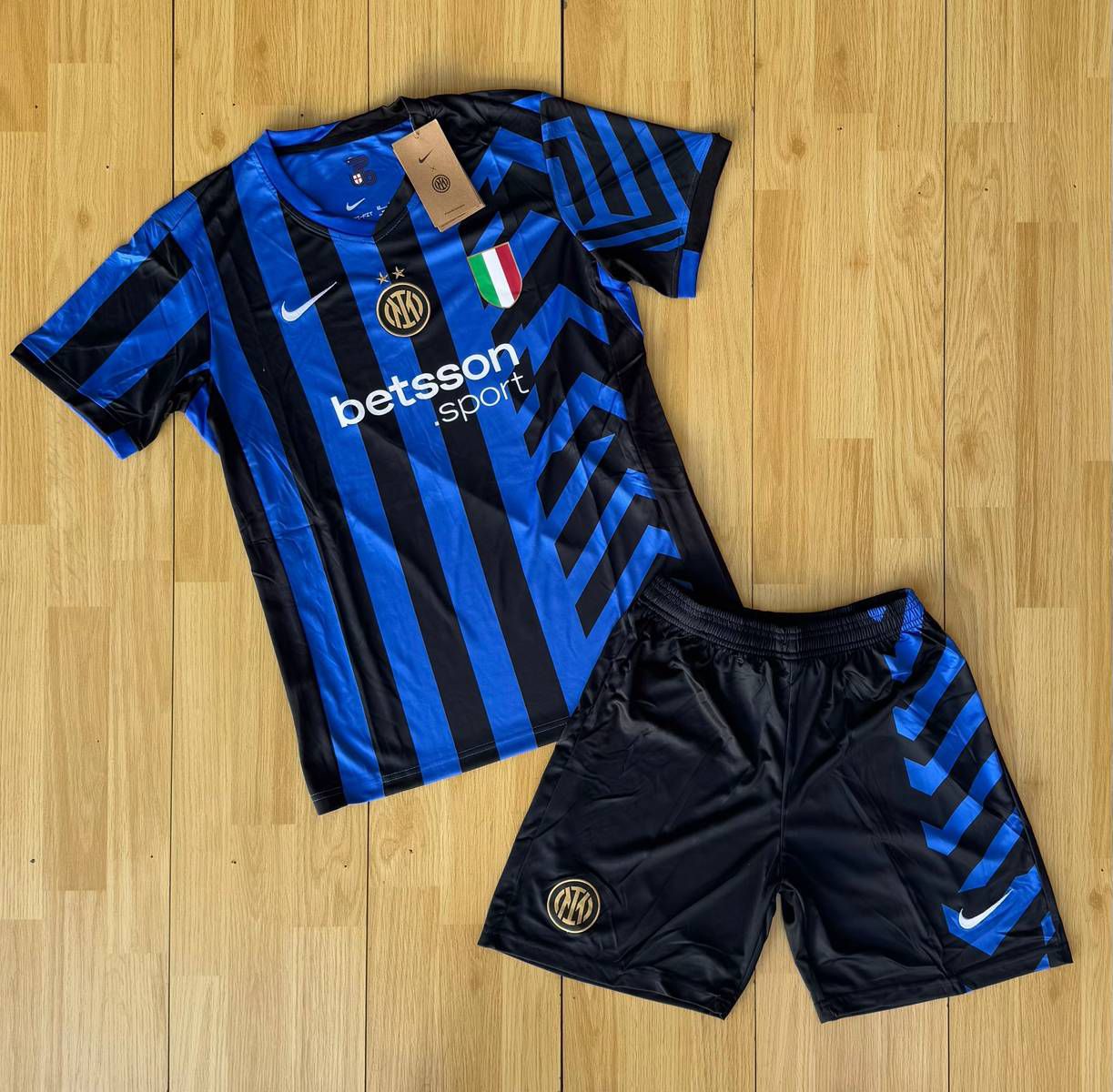 Kit Infantil Inter de Milão Home 24/25 - Azul e Preto