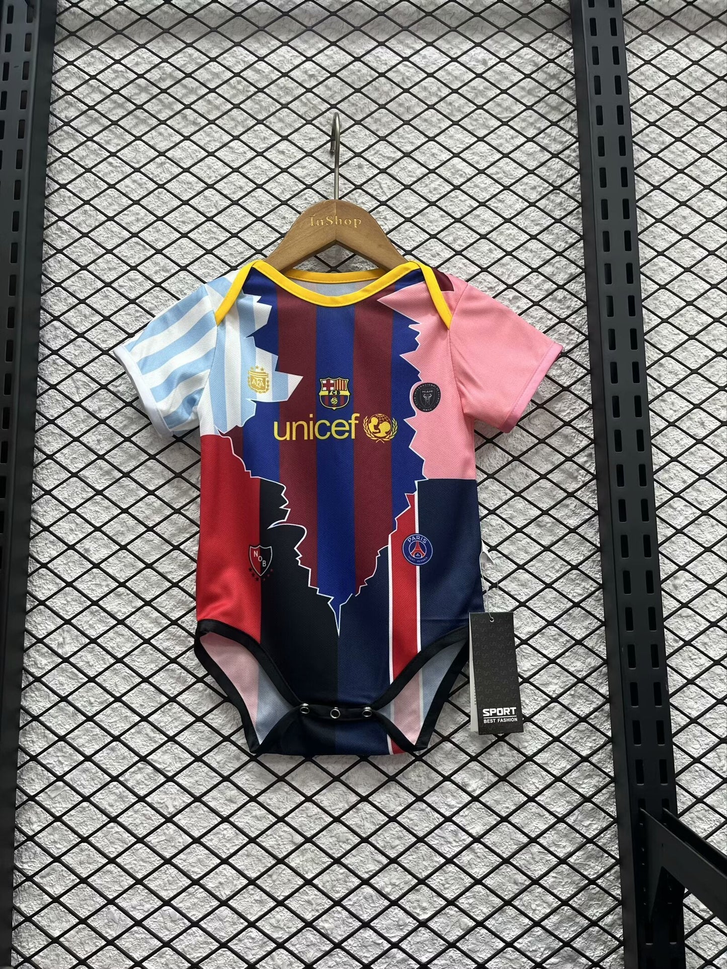 Body Bebê Infantil Messi Carreira Home - Colorido