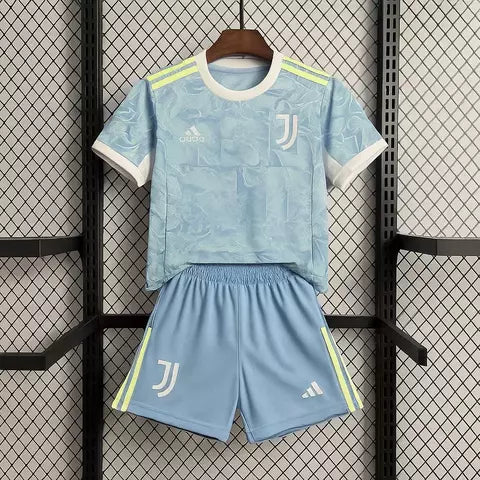 Kit Infantil Juventus Away 25/26  - Azul Claro