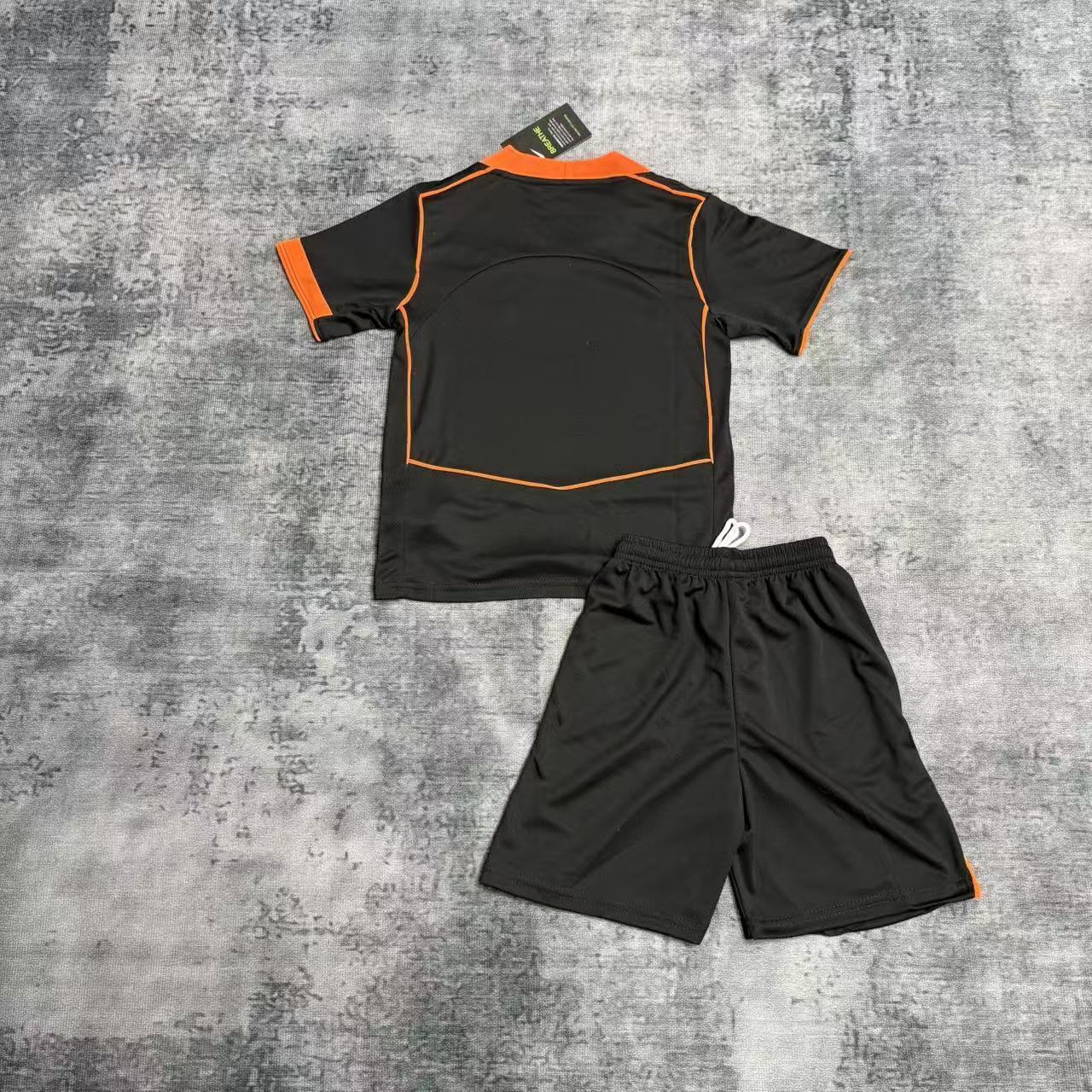 Kit Infantil Corinthians Third 25/26  - Preto e Laranja
