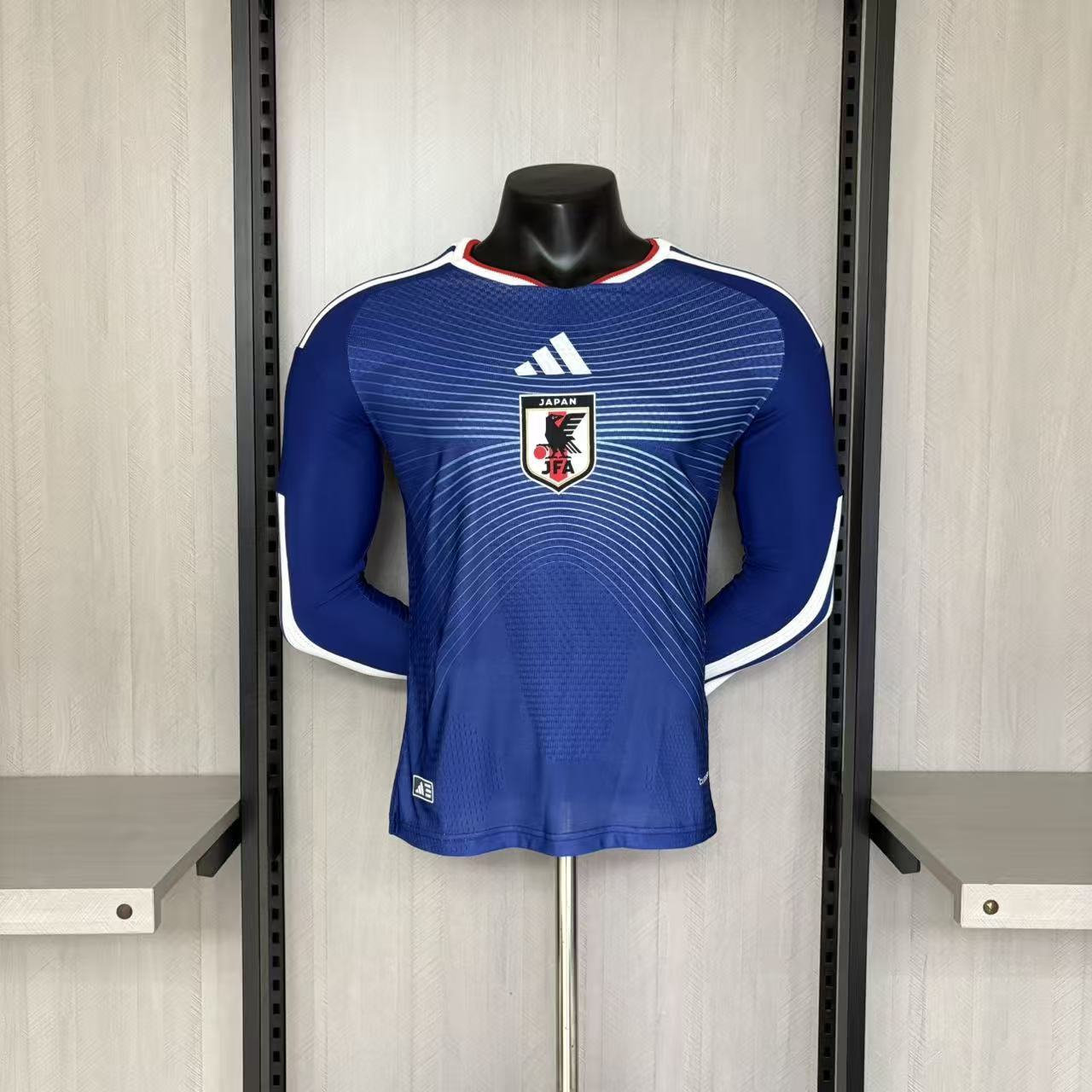 Japão Home Manga Longa 26/27 Jogador Masculino Adidas - Azul