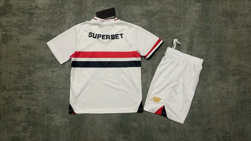 Kit Infantil São Paulo Home 25/26 - Branco