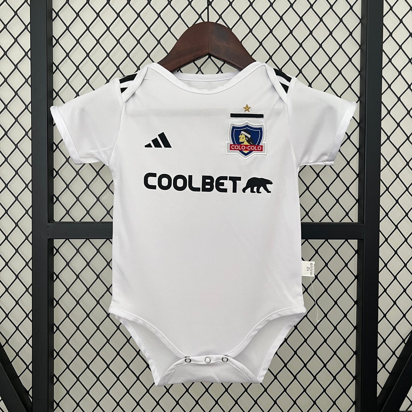 Body Bebê Infantil Colo Colo Home 24/25 Unissex  Adidas - Branco