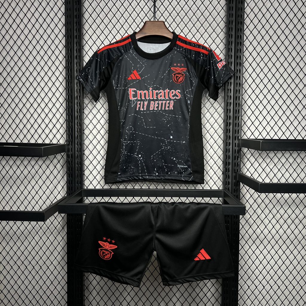 Kit Infantil Benfica Away 24/25 - Preto