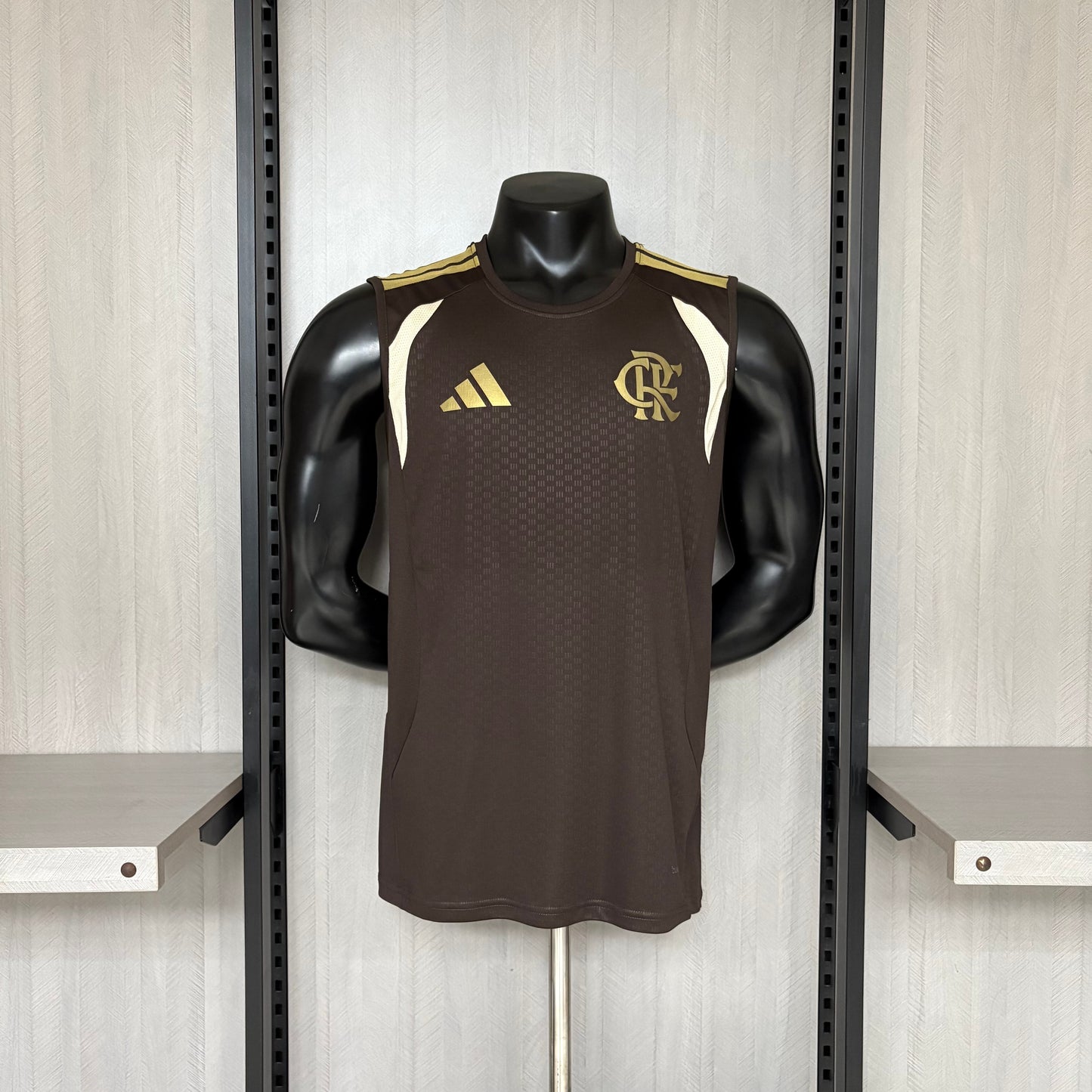 Flamengo Treino Regata 26/27 Torcedor Adidas Masculino - Marrom