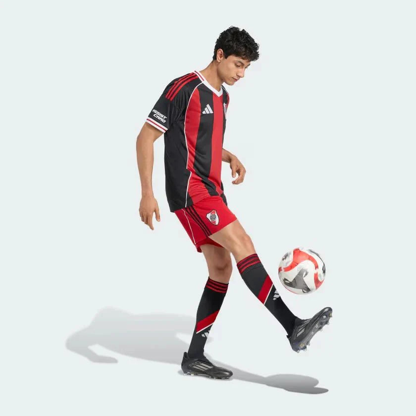 River Plate Away 25/26 Torcedor Adidas - Vermelho e Preto