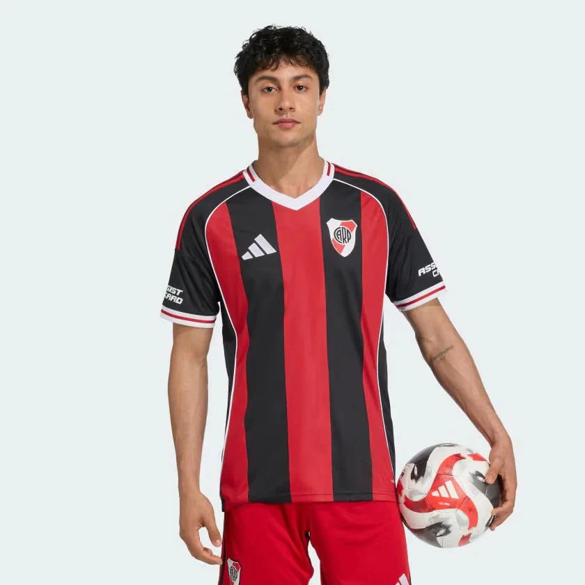 River Plate Away 25/26 Torcedor Adidas - Vermelho e Preto