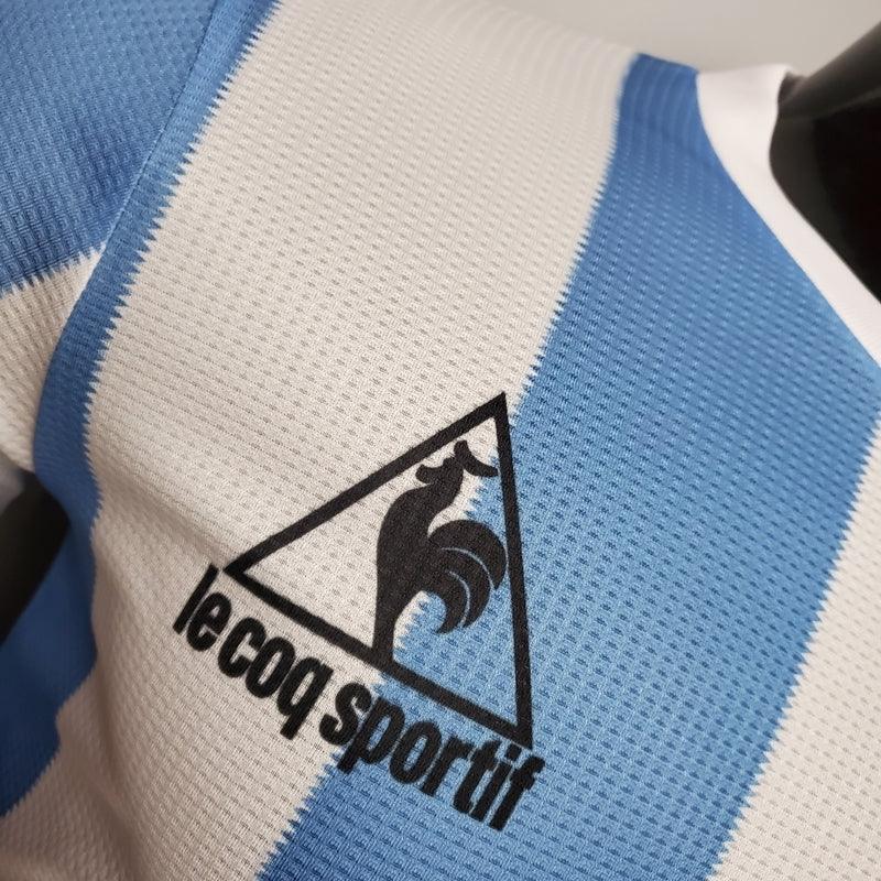 Argentina Home Retrô 1986 Masculino Le Coq Sportif -  Azul e Branca