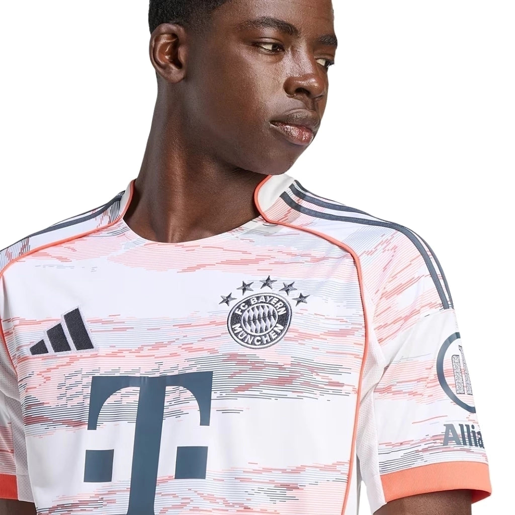 Bayern De Munique Away 25/26 Torcedor Adidas - Branca e Cinza
