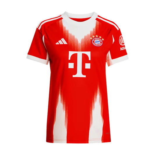 Bayern De Munique Home 25/26 Feminino Adidas - Vermelho e Branco