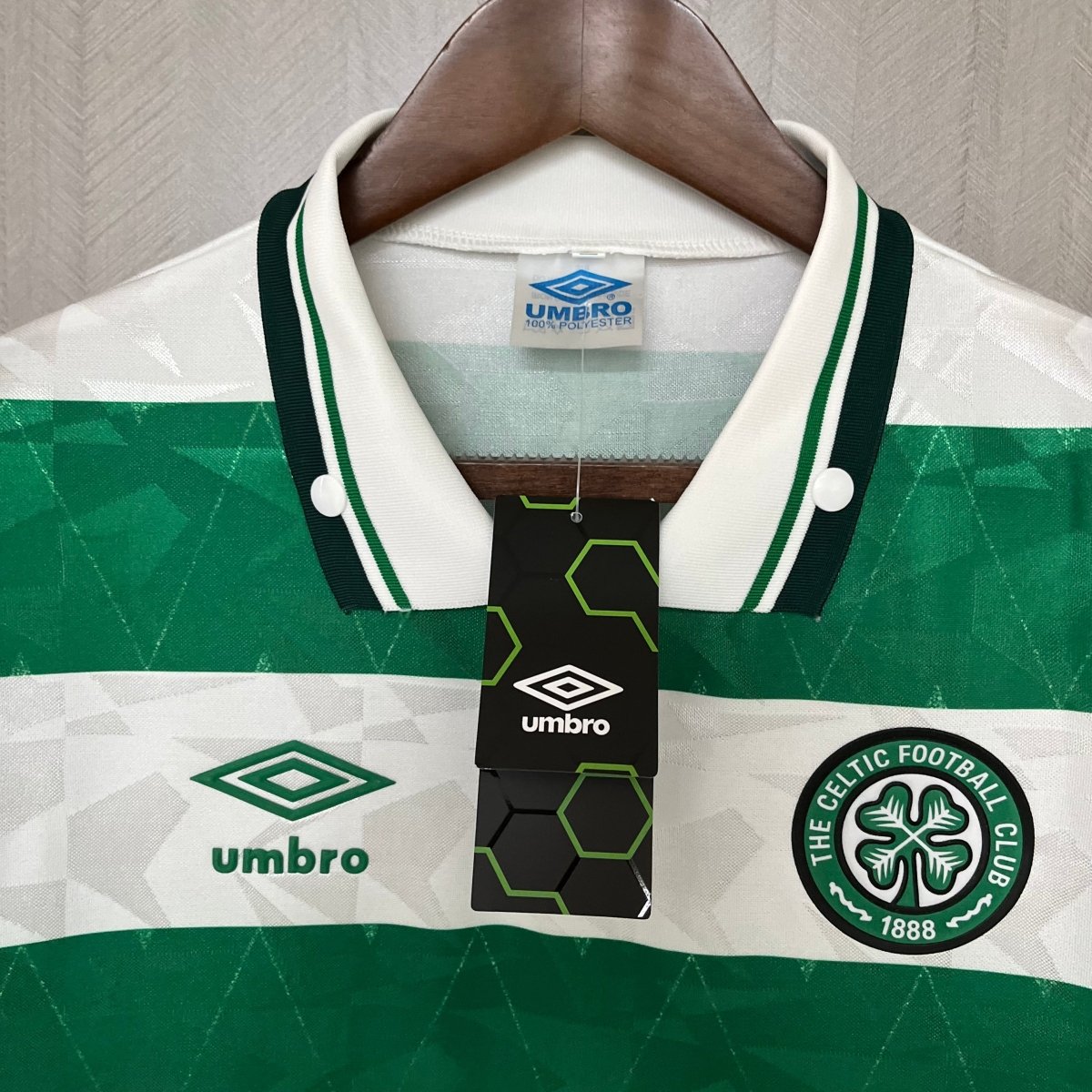 Celtic Home Retrô 1987/1989 Umbro - Verde e Branca