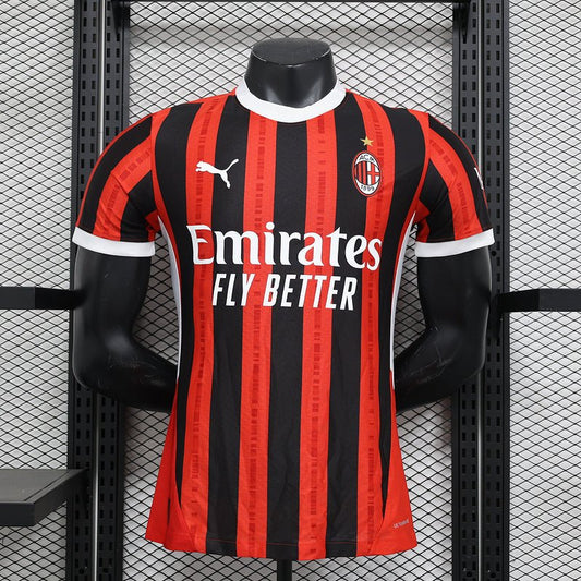 Milan Home 24/25 Jogador Puma - Vermelho e Preto