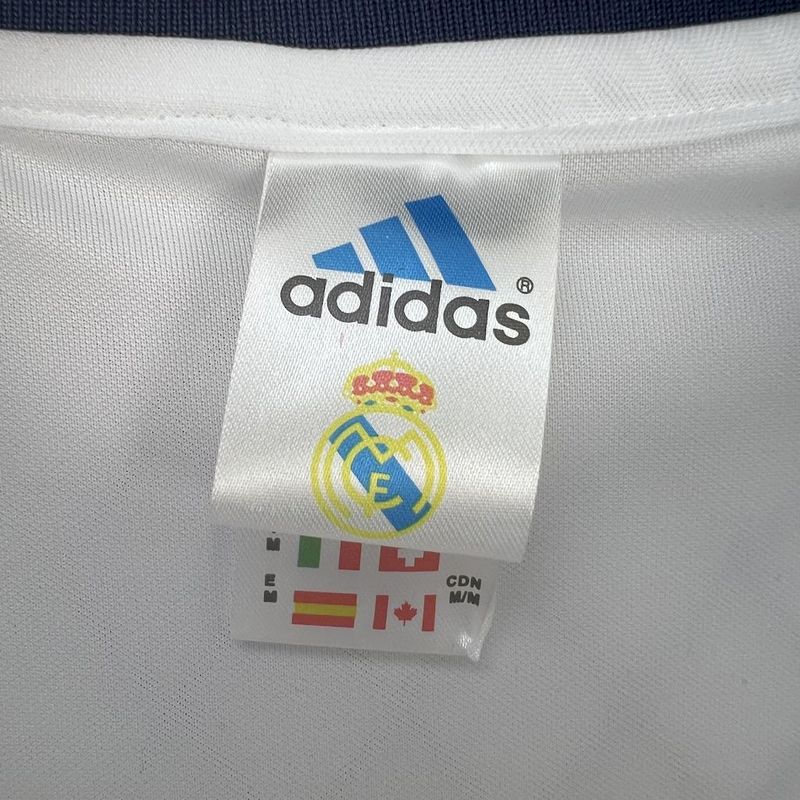 Real Madrid Home Retrô 00/01 Adidas - Branca
