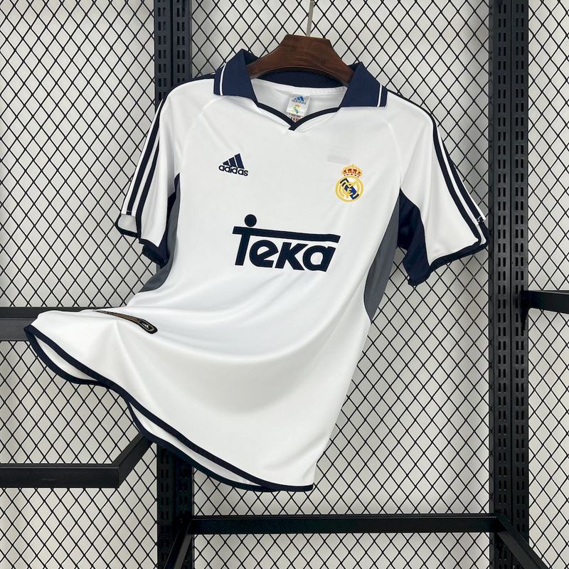 Real Madrid Home Retrô 00/01 Adidas - Branca