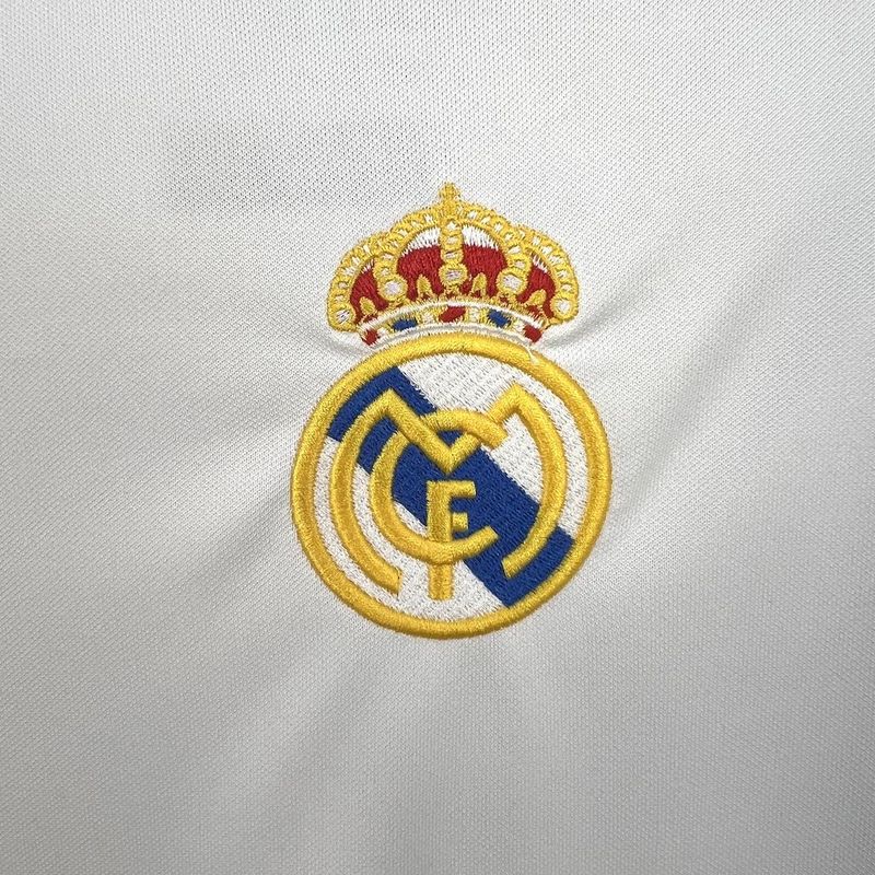 Real Madrid Home Retrô 00/01 Adidas - Branca