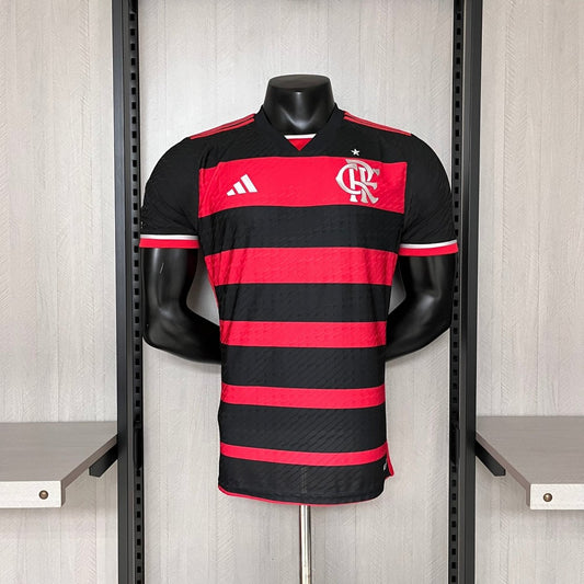 Flamengo Home 24/25 Jogador Adidas Masculina - Vermelho e Preto