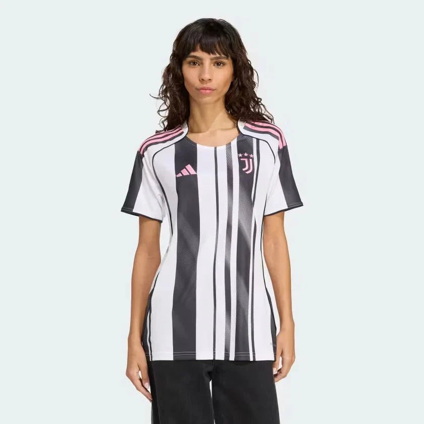 Juventus Home 25/26 Feminina Adidas  - Preto e Branco