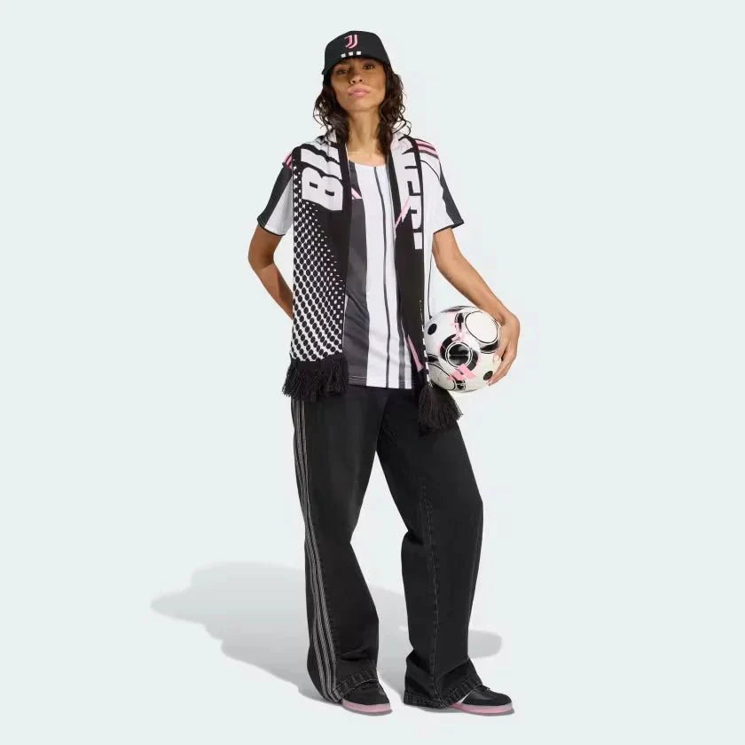 Juventus Home 25/26 Feminina Adidas  - Preto e Branco