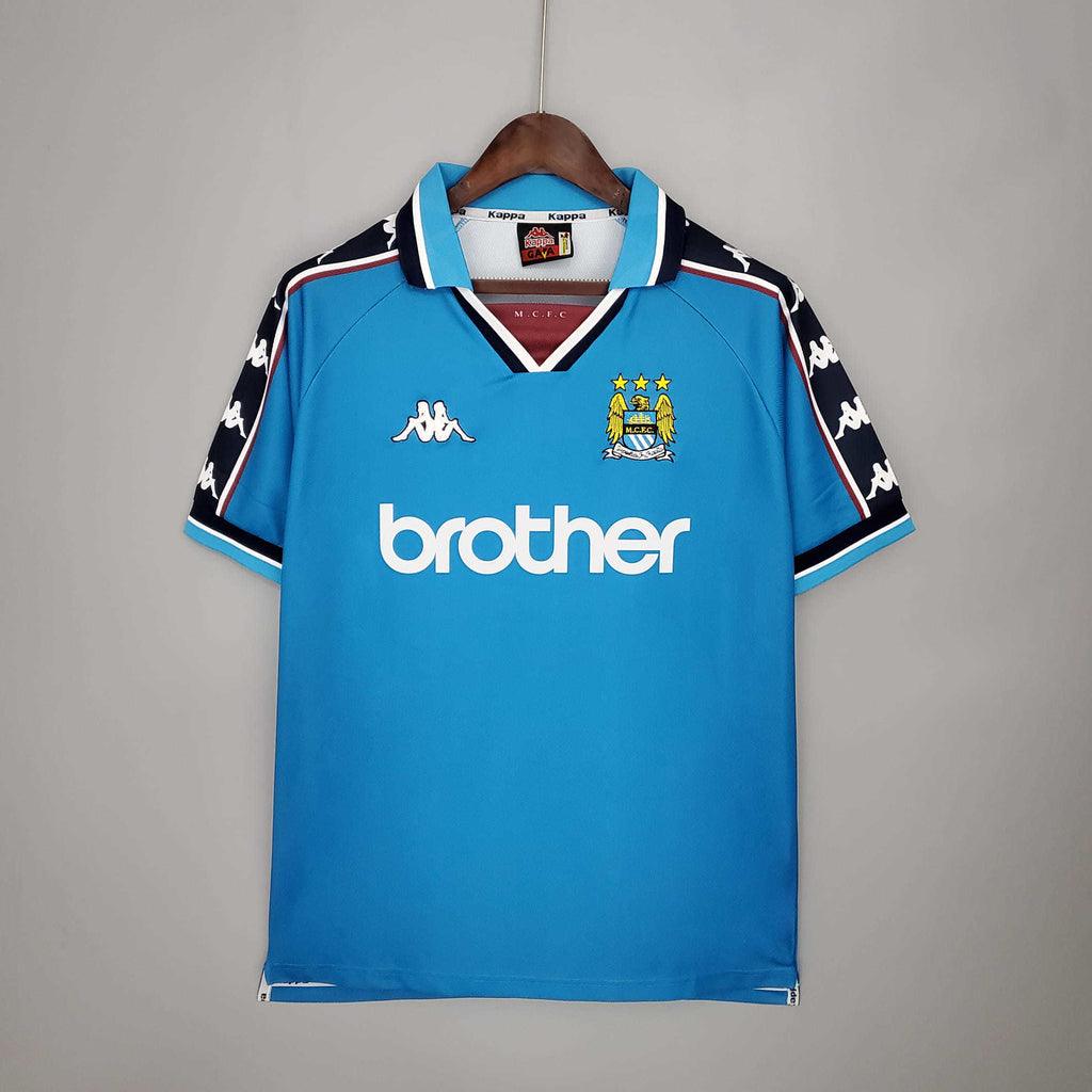 Manchester City Home Retrô 97/98 Kappa - Azul
