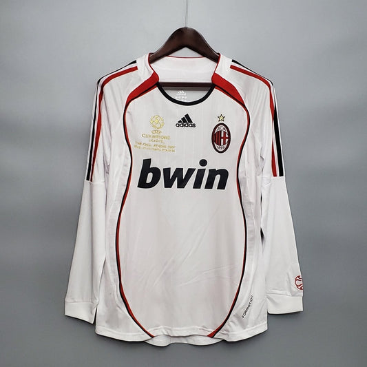 Milan Away Retrô 06/07 Manga Longa Adidas - Branco