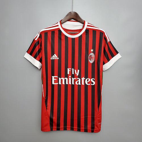Milan Home Retrô 2011/2012 Adidas - Vermelha e Preta