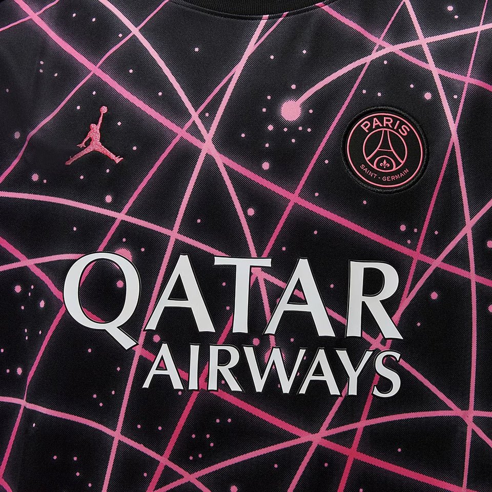 PSG Pré Jogo 25/26 Torcedor Nike - Preto e Rosa