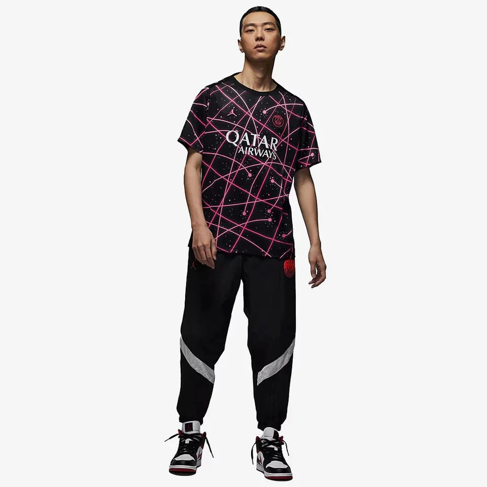 PSG Pré Jogo 25/26 Torcedor Nike - Preto e Rosa