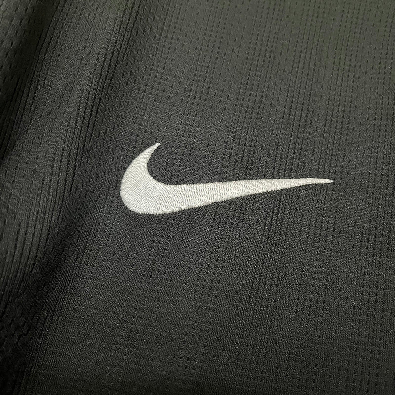 Manchester United Away Retro 2007 Nike Manga Longa - Preta