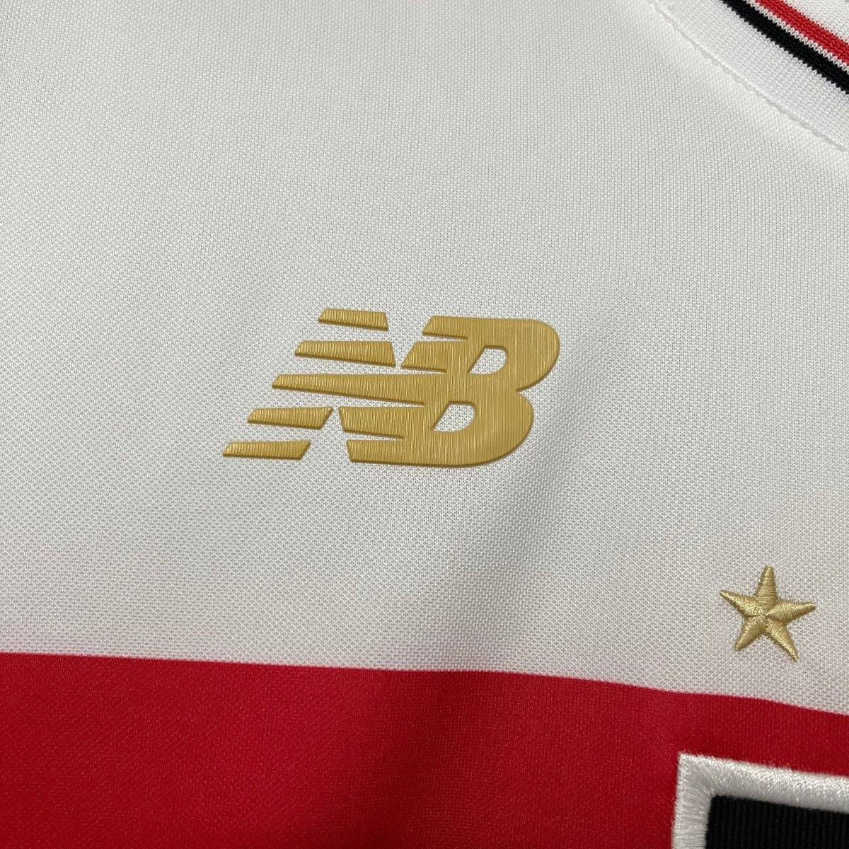 São Paulo Home 25/26 Torcedor New Balance  Masculino - Branco e Vermelho