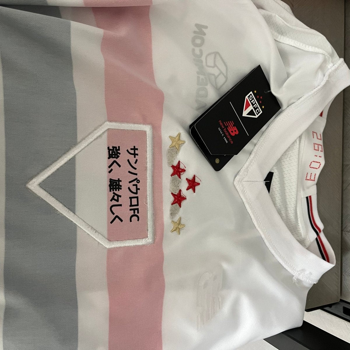 São Paulo Home 25/26 Torcedor New Balance  Masculino - Branco e Vermelho