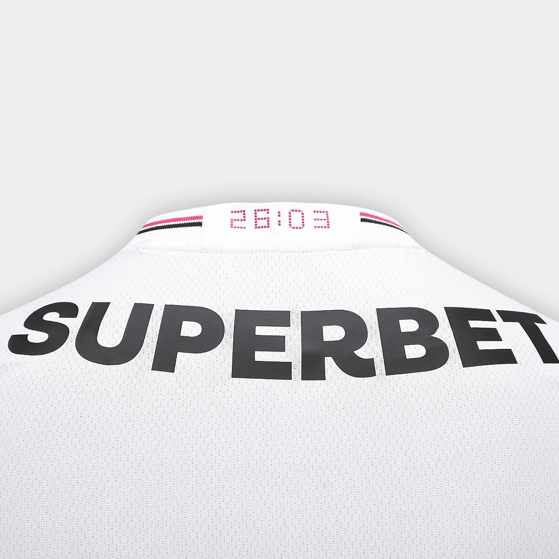 São Paulo Home 25/26 Jogador New Balance Masculina - Branco e Vermelho