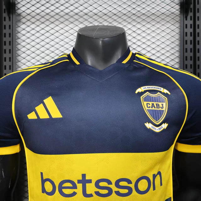 Boca Jrs Home 25/26 Jogador Masculino Adidas - Azul e Amarela
