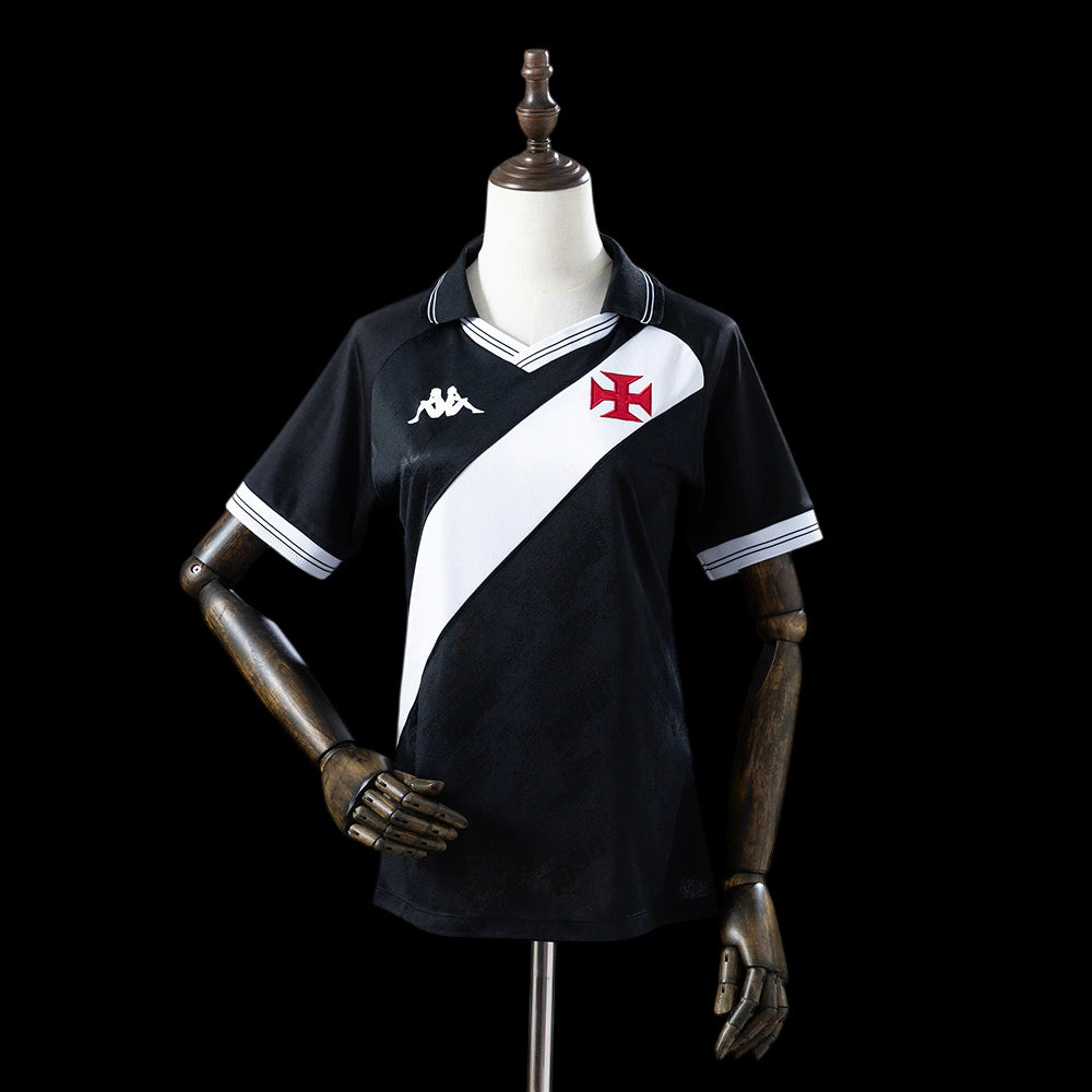 Vasco Home 25/26 Kappa Feminino - Preto
