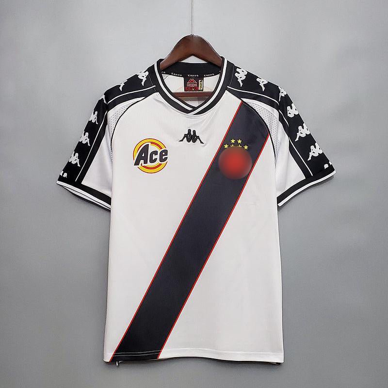 Vasco Retrô Away 2000 Torcedor Kappa  - Branca e Preto