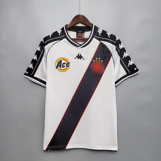 Vasco Retrô Away 2000 Torcedor Kappa  - Branca e Preto