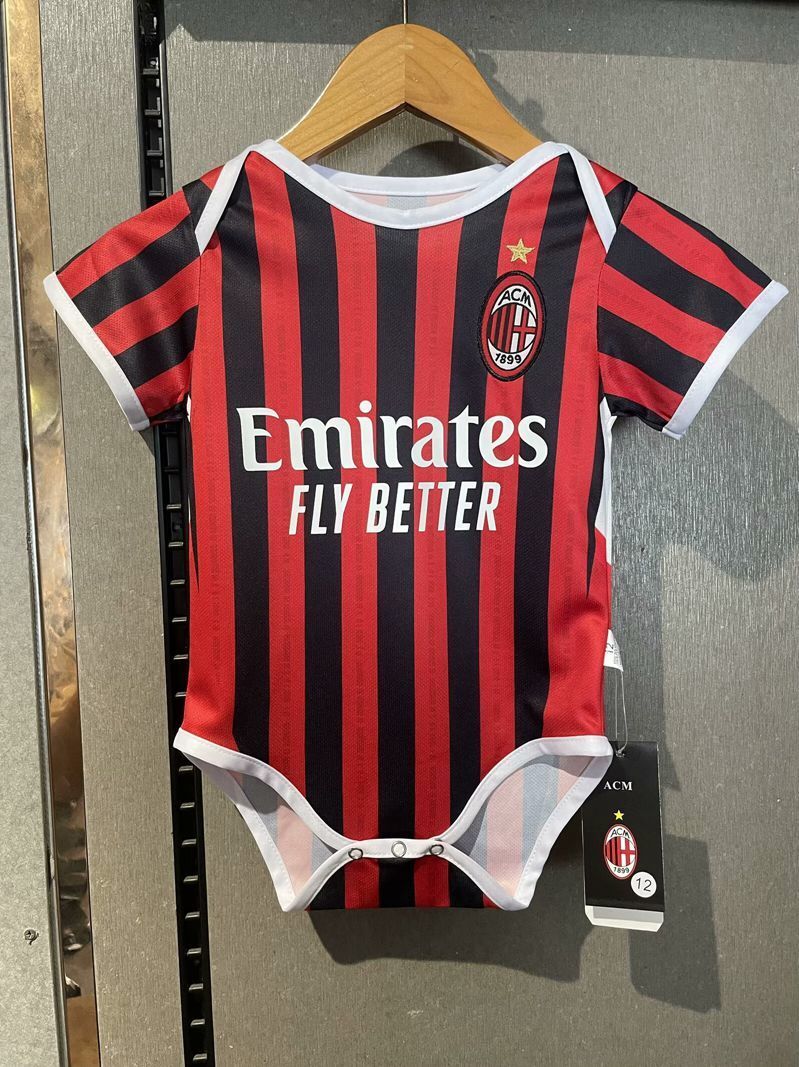 Body Bebê Infantil Milan Home 24/25 - Preto e Vermelho