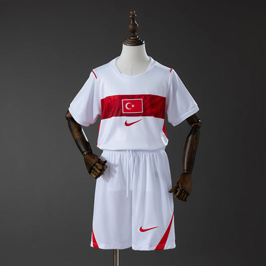 Kit Infantil Turquia Away 26/27 - Branco e Vermelho