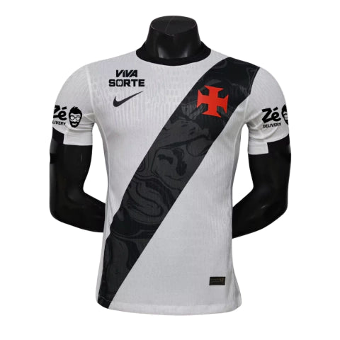 Vasco Away 26/27 Jogador Com Patrocínios Nike - Branca e Preta