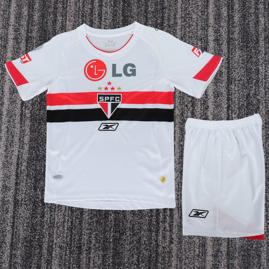 Kit Infantil São Paulo Retro Home 2005 Reebok - Branca