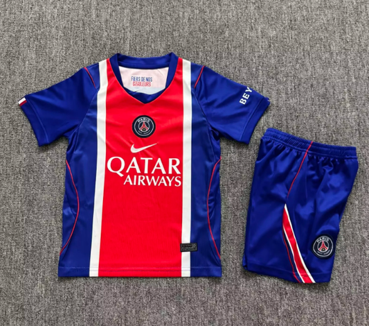 Kit Infantil PSG Home 26/27 - Azul e Vermelho