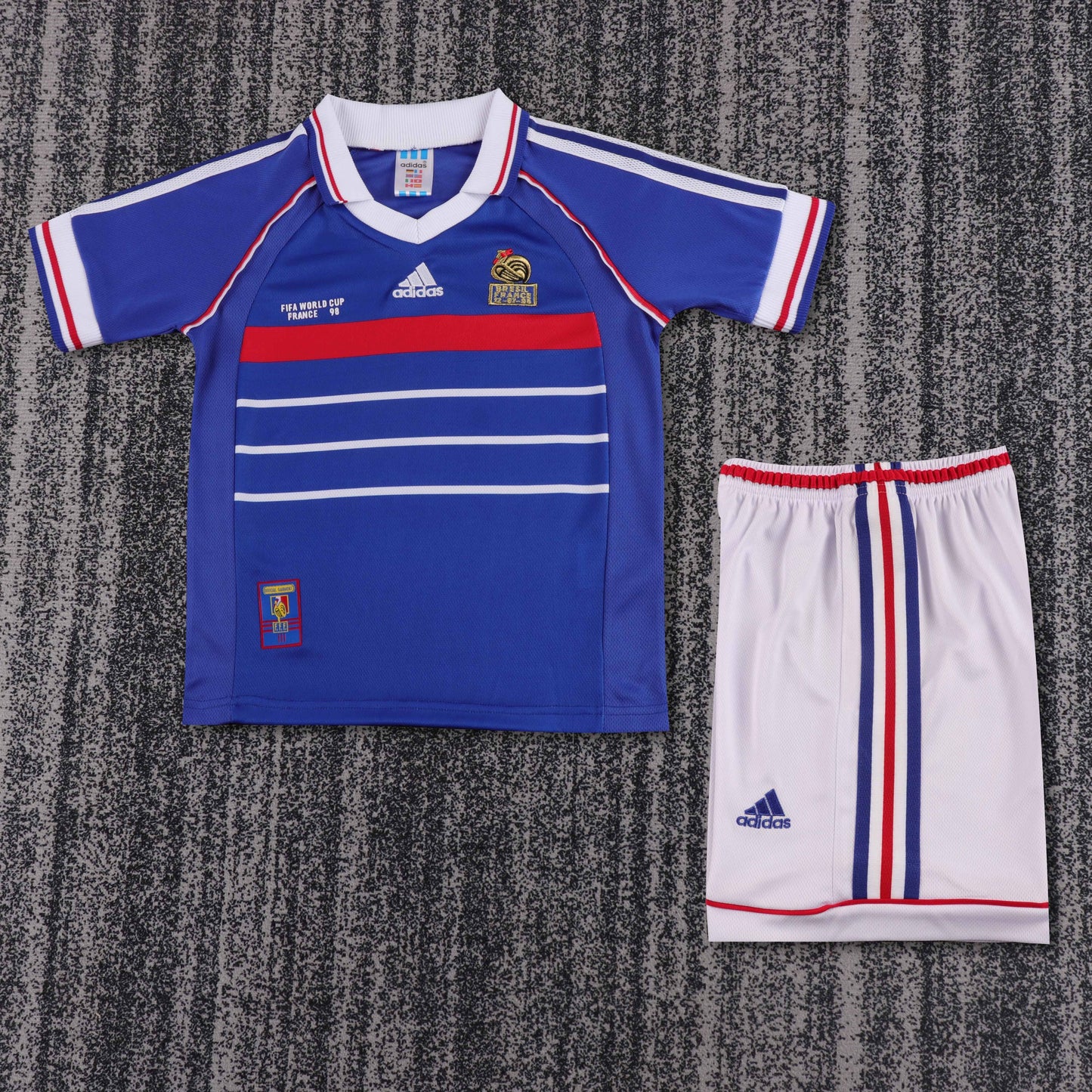 Kit Infantil França Home Retro 1998 - Azul