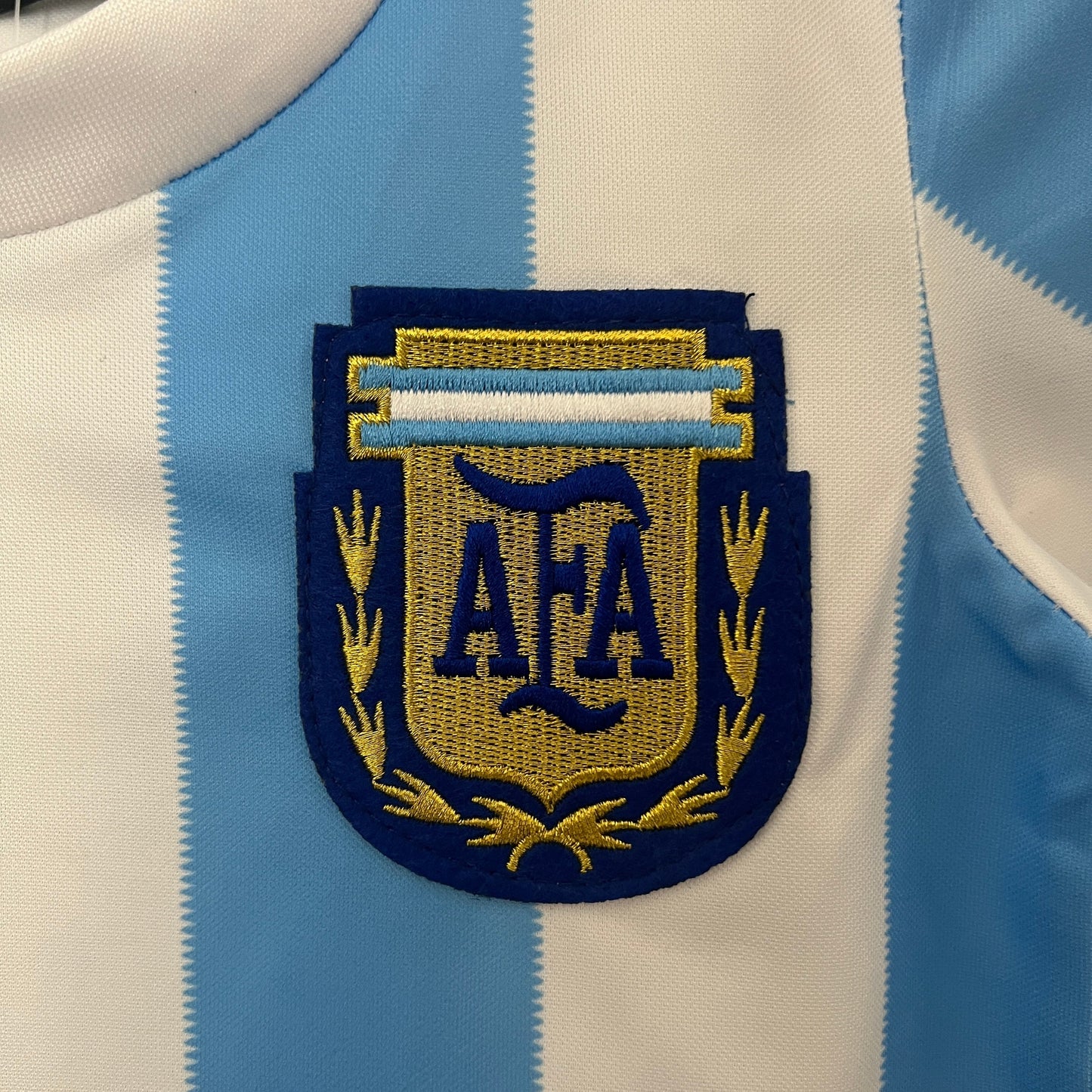 Kit Infantil Argentina Retro Home 1986  - Branco e Azul